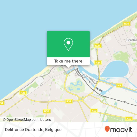 Délifrance Oostende, Kapellestraat 93A 8400 Oostende kaart