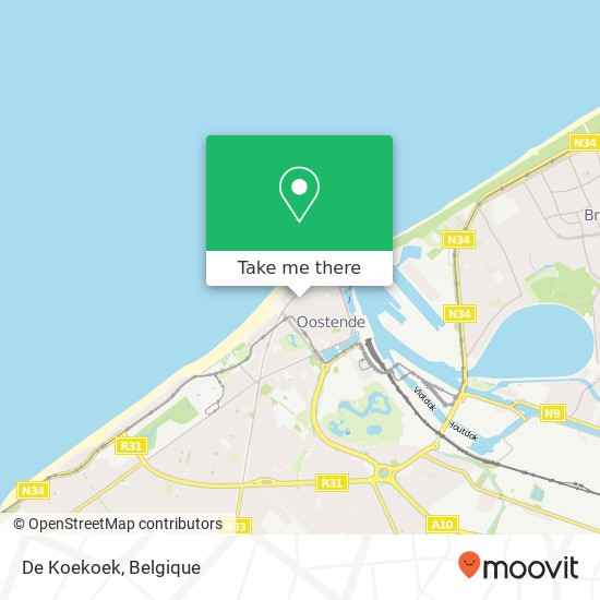 De Koekoek, Langestraat 38 8400 Oostende kaart