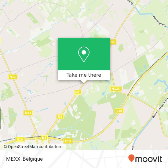 MEXX, Bredabaan 233 2930 Brasschaat kaart