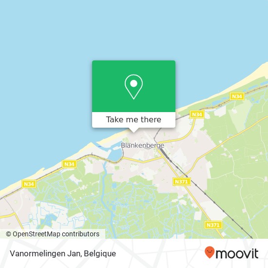 Vanormelingen Jan, Weststraat 20 8370 Blankenberge kaart