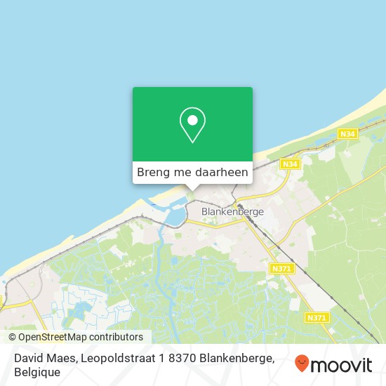 David Maes, Leopoldstraat 1 8370 Blankenberge kaart