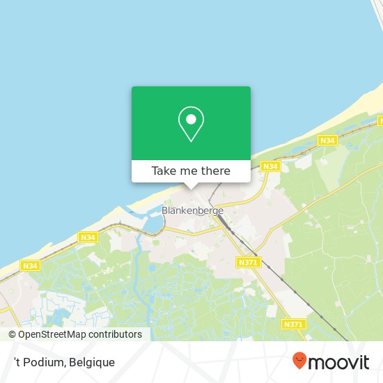 't Podium, Vissersstraat 51 8370 Blankenberge kaart