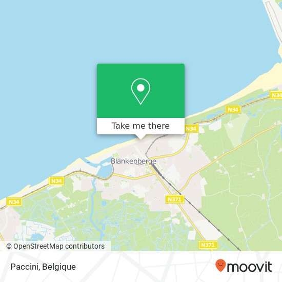 Paccini, Zeedijk 153 8370 Blankenberge kaart