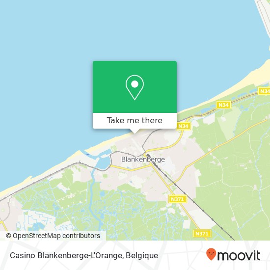 Casino Blankenberge-L'Orange, Zeedijk 150 8370 Blankenberge kaart