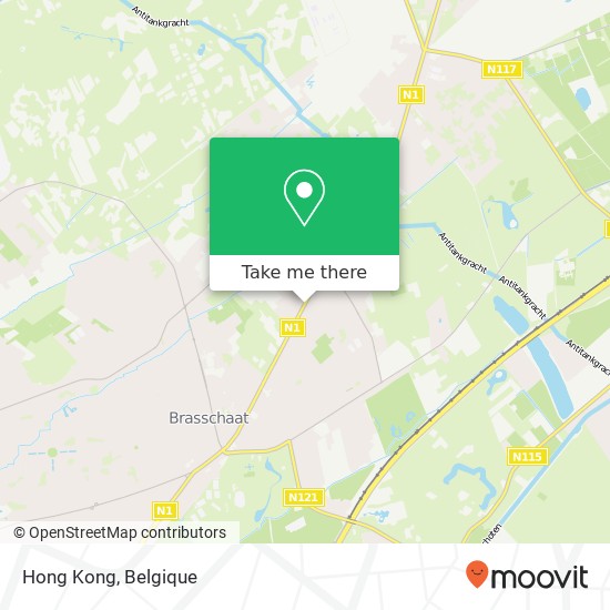 Hong Kong, Bredabaan 721 2930 Brasschaat kaart