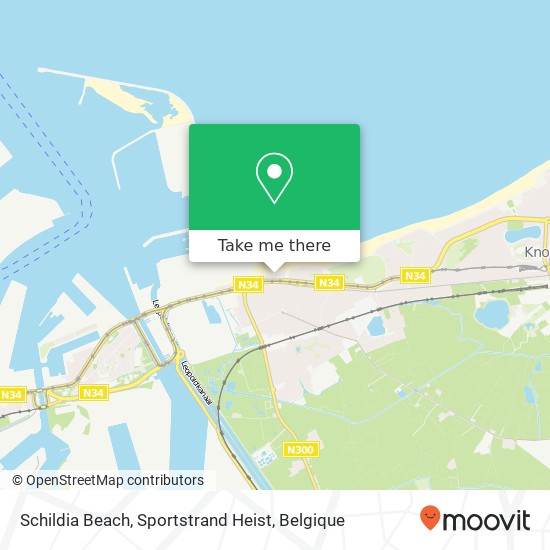 Schildia Beach, Sportstrand Heist, Zeedijk-Heist 8301 Knokke-Heist kaart