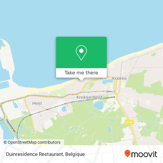 Duinresidence Restaurant, Zeedijk-Albertstrand 432 8301 Knokke-Heist kaart