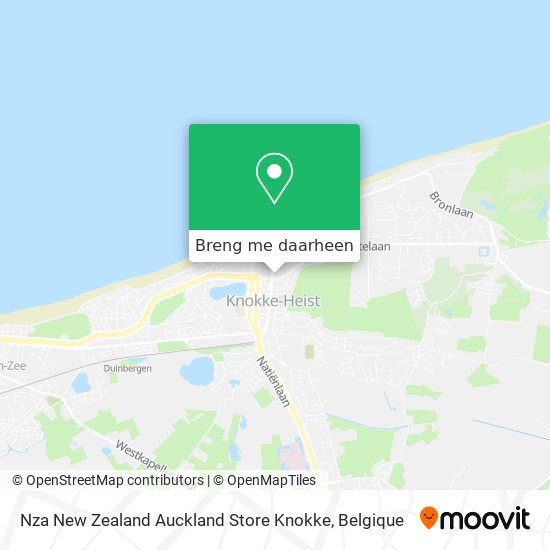 Nza New Zealand Auckland Store Knokke kaart