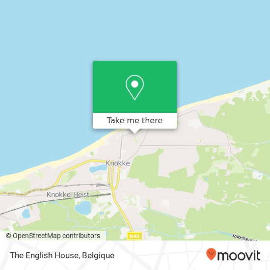 The English House, Dumortierlaan 100 8300 Knokke-Heist kaart