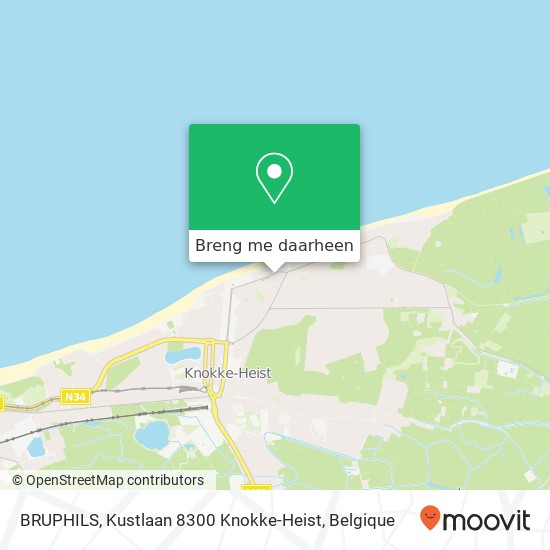 BRUPHILS, Kustlaan 8300 Knokke-Heist kaart