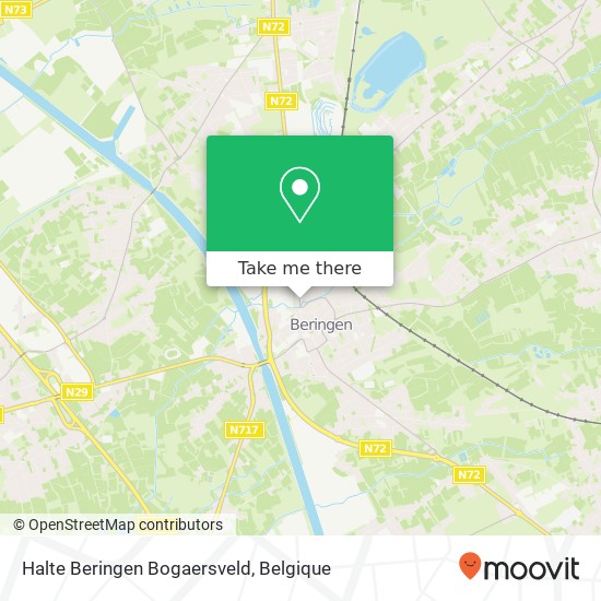 Halte Beringen Bogaersveld kaart