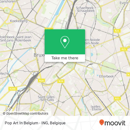 Pop Art In Belgium - ING kaart