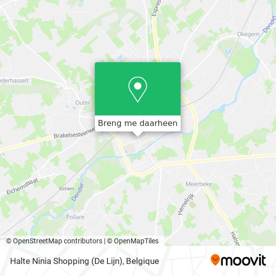 Halte Ninia Shopping (De Lijn) kaart