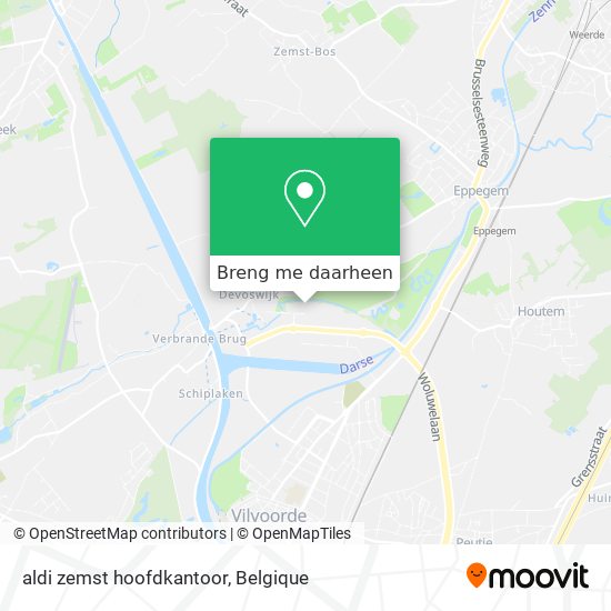 aldi zemst hoofdkantoor kaart