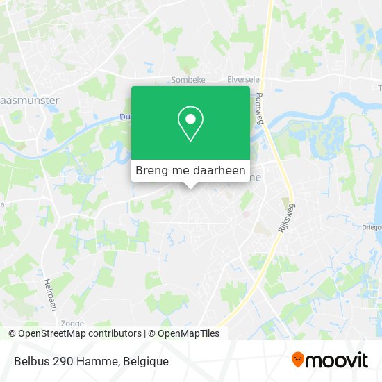 Belbus 290 Hamme kaart