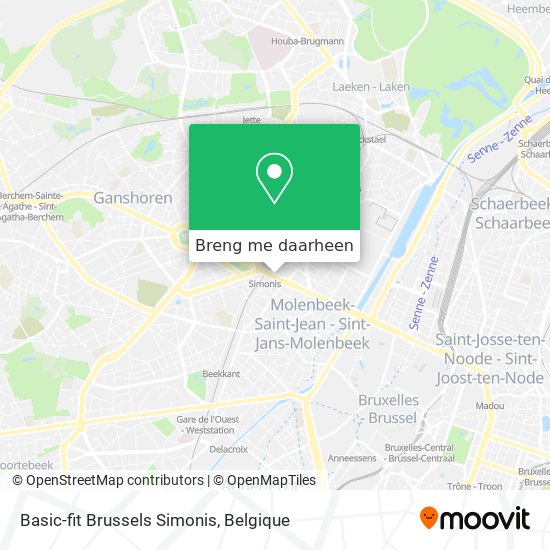 Basic-fit Brussels Simonis kaart