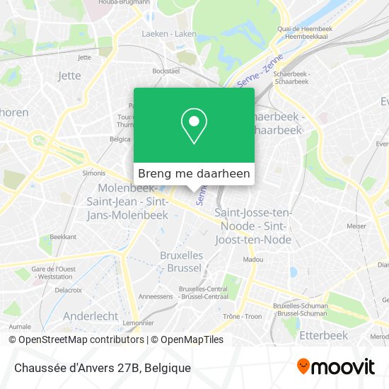 Chaussée d'Anvers 27B kaart
