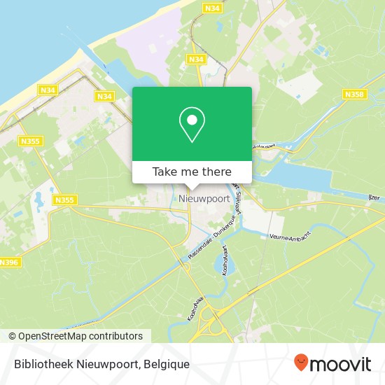 Bibliotheek Nieuwpoort kaart