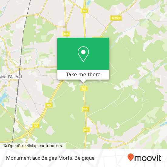 Monument aux Belges Morts kaart