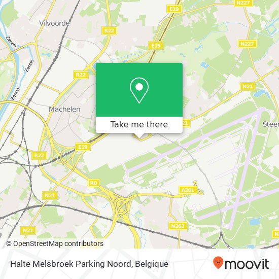 Halte Melsbroek Parking Noord kaart