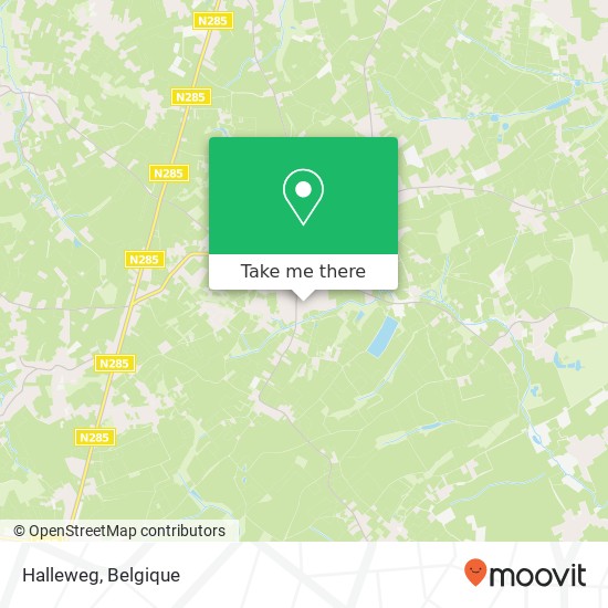 Halleweg kaart