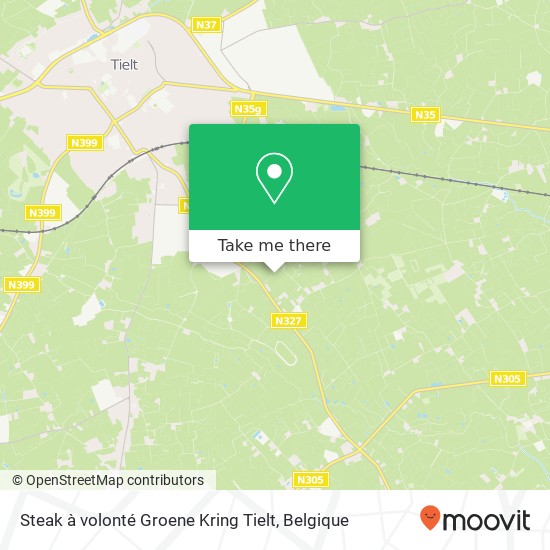 Steak à volonté Groene Kring Tielt kaart