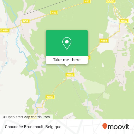 Chaussée Brunehault kaart