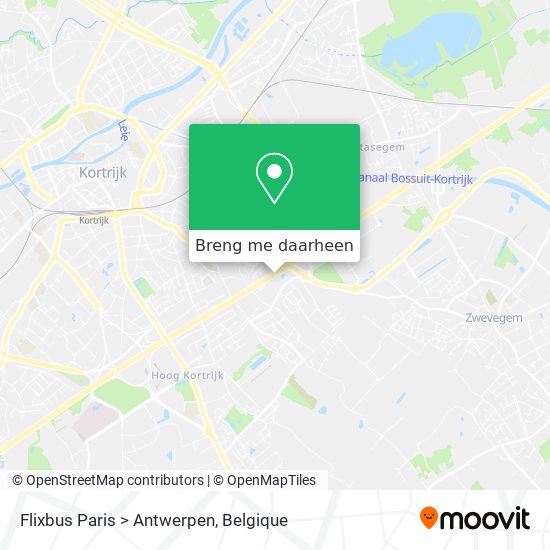 Flixbus Paris > Antwerpen kaart