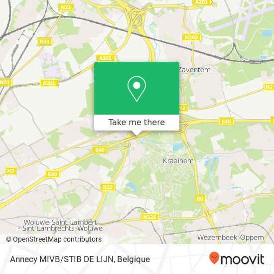 Annecy MIVB/STIB DE LIJN kaart