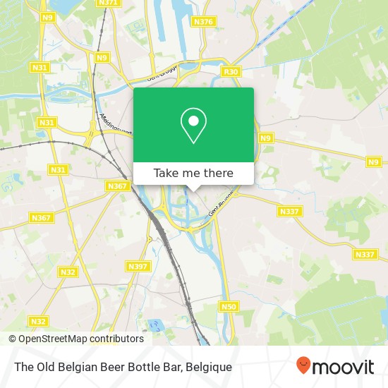 The Old Belgian Beer Bottle Bar kaart