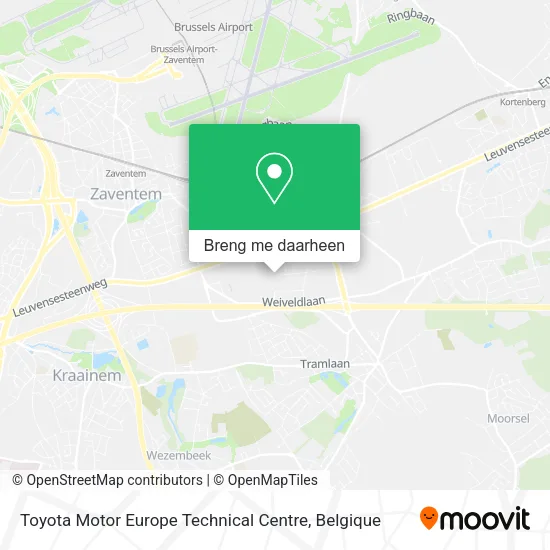 Toyota Motor Europe Technical Centre kaart