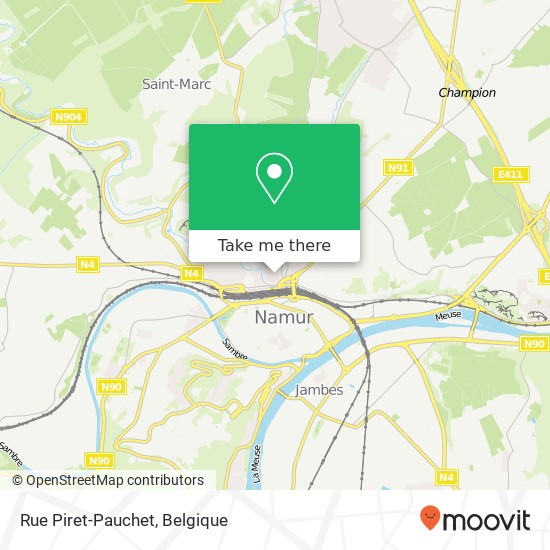 Rue Piret-Pauchet kaart