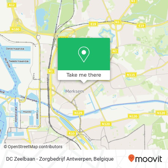 DC Zeelbaan - Zorgbedrijf Antwerpen kaart