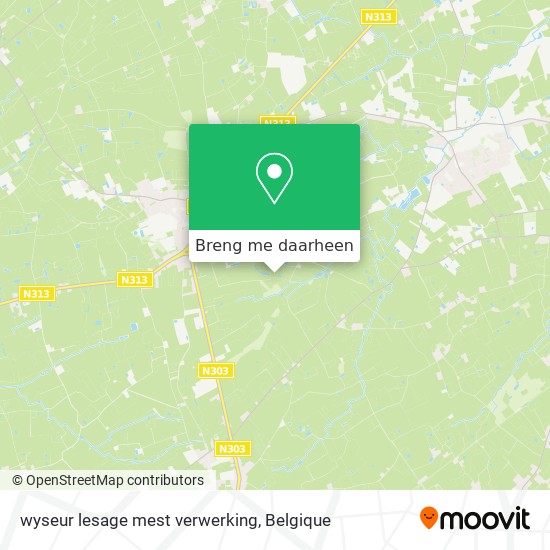 wyseur lesage mest verwerking kaart