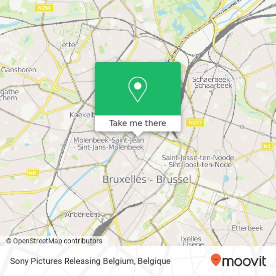 Sony Pictures Releasing Belgium kaart