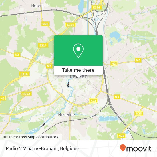 Radio 2 Vlaams-Brabant kaart