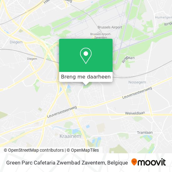 Green Parc Cafetaria Zwembad Zaventem kaart