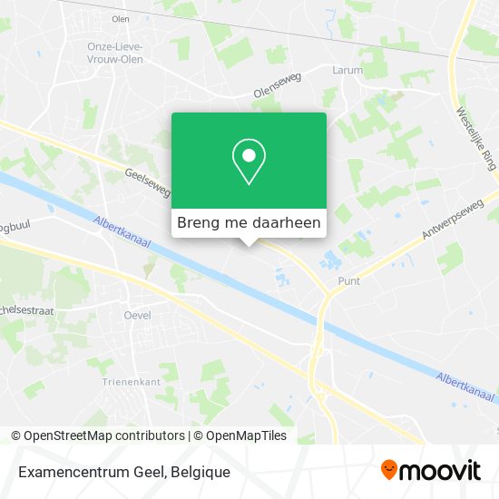 Examencentrum Geel kaart