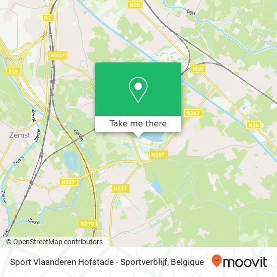 Sport Vlaanderen Hofstade - Sportverblijf kaart