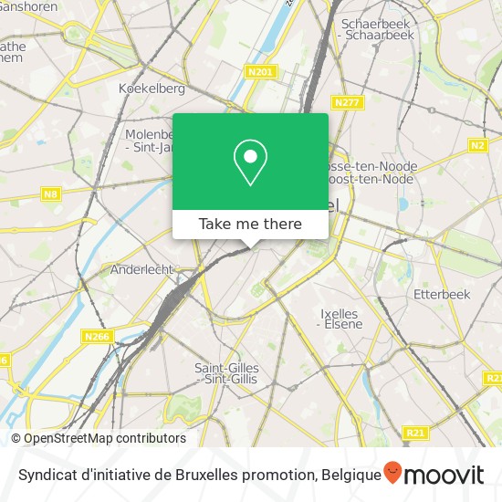 Syndicat d'initiative de Bruxelles promotion kaart