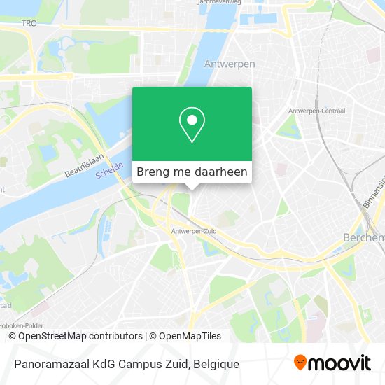Panoramazaal KdG Campus Zuid kaart