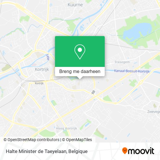 Halte Minister de Taeyelaan kaart