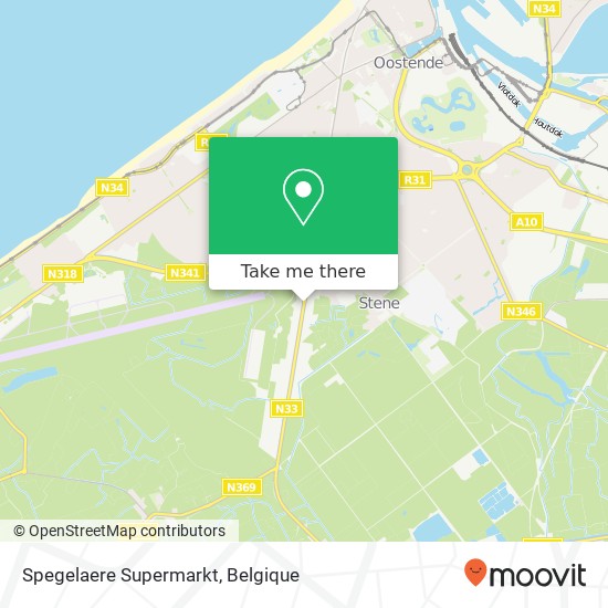 Spegelaere Supermarkt kaart