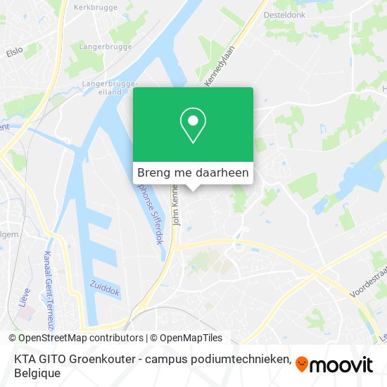 KTA GITO Groenkouter - campus podiumtechnieken kaart