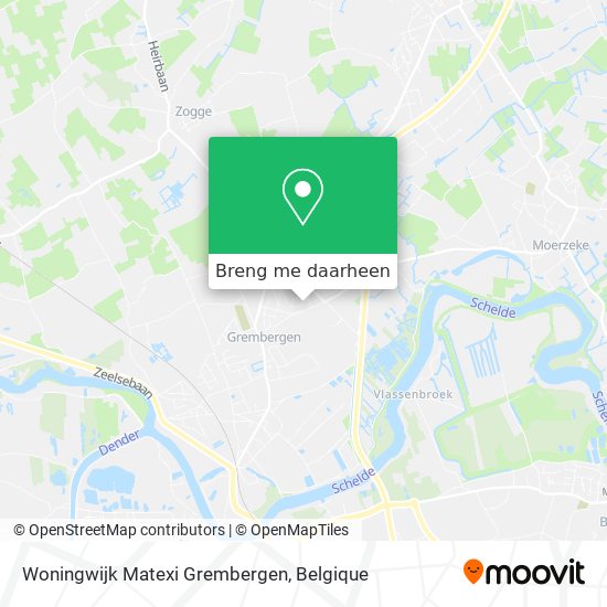 Woningwijk Matexi Grembergen kaart