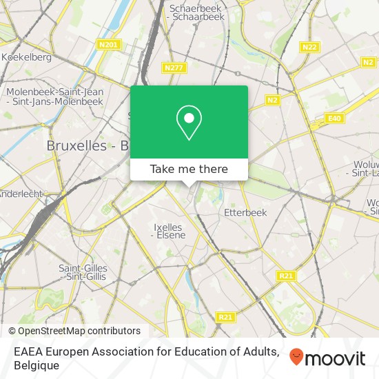 EAEA Europen Association for Education of Adults kaart