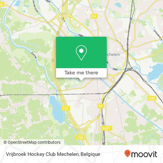 Vrijbroek Hockey Club Mechelen kaart