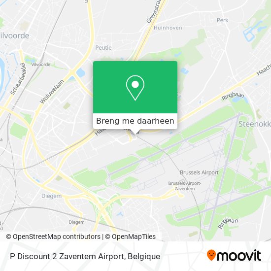 P Discount 2 Zaventem Airport kaart