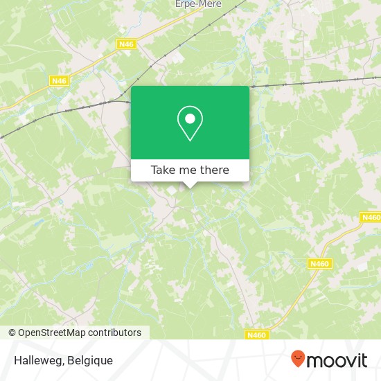 Halleweg kaart