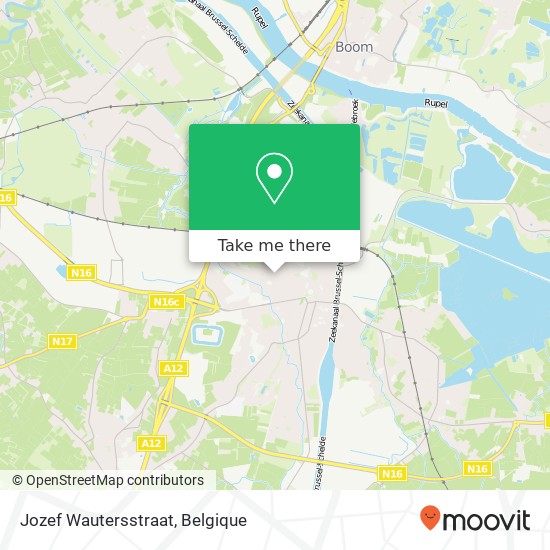 Jozef Wautersstraat kaart